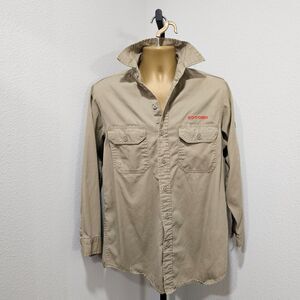 Bocomal FR Shirt Mens Medium Workwear Tan Utility Fire Resistant NEPA2112 CAT2